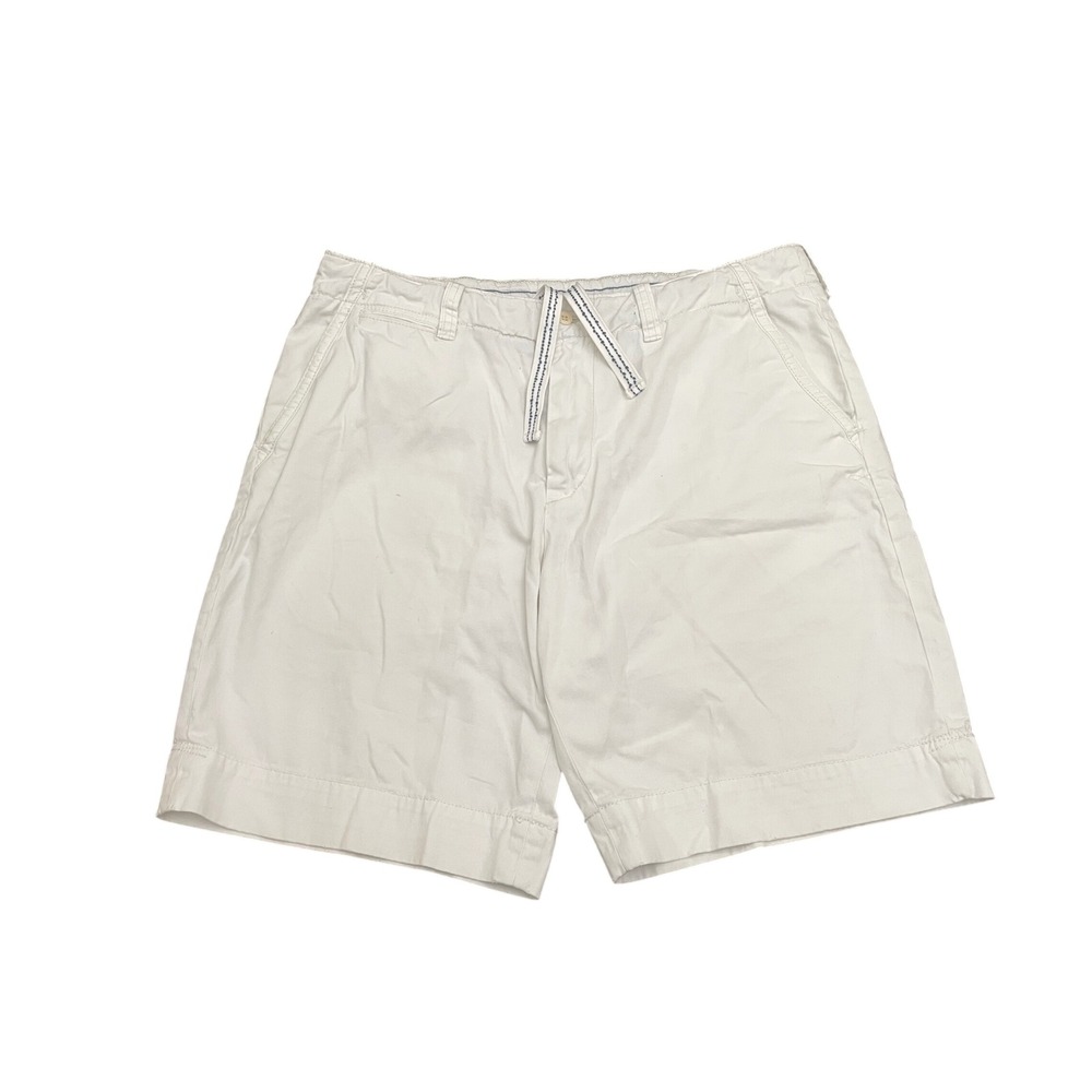 Vintage‎ Polo Ralph Lauren Chino Shorts 38 White Drawstring Cotton Twill Classic